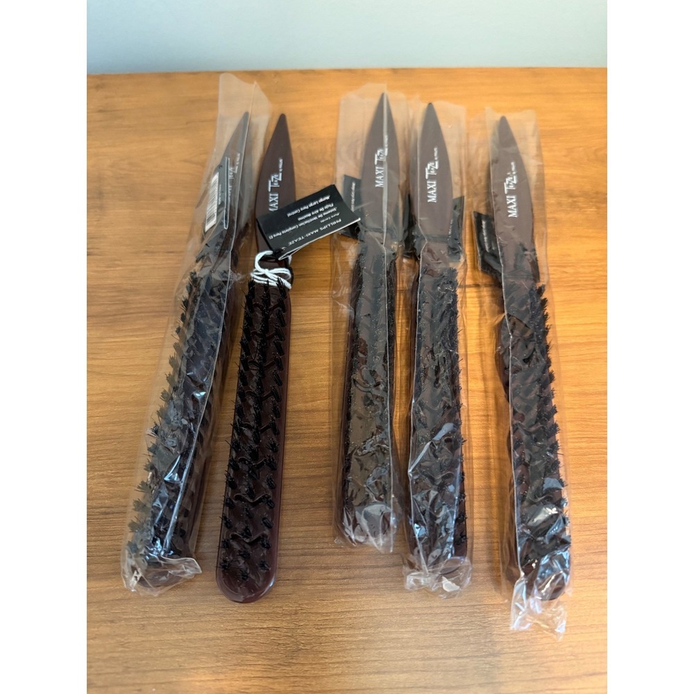 MAXI-TEAZE‎ by Phillips Teasing Brush Hair Styling Tool New Brown 5 Piece Set